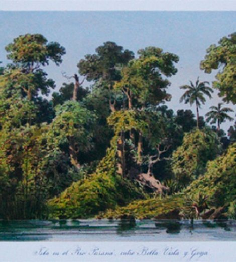 Vista del pueblo del Paraná en Entre Ríos