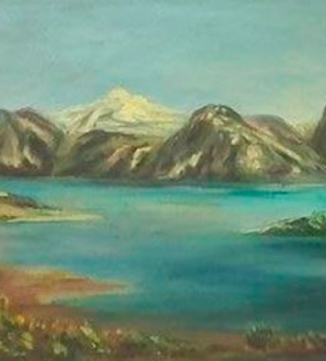 Paisaje con lago